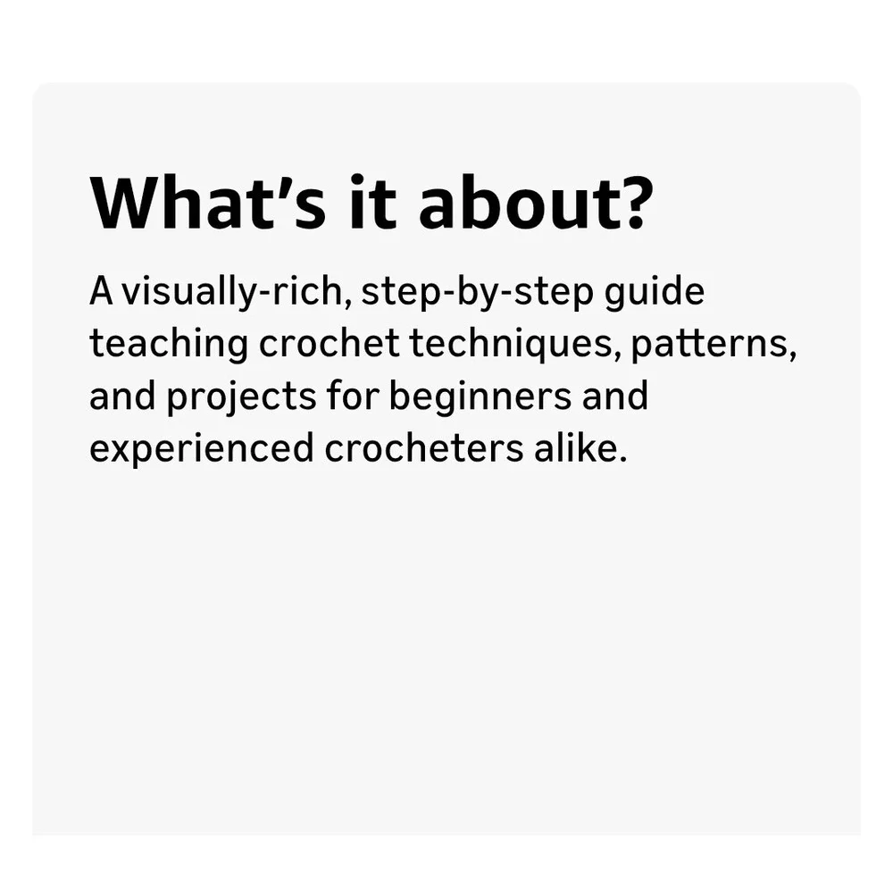 Teach‎ Yourself Visually Crochet Second Edition Book Step by Step Instruction